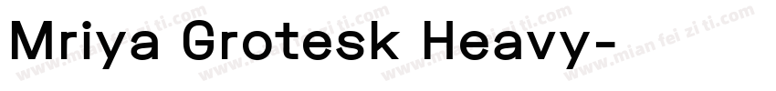 Mriya Grotesk Heavy字体转换